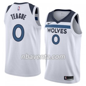 Camiseta Hombre Minnesota Timberwolves Jeff Teague 0 Nike 2017-18 Blanco Swingman